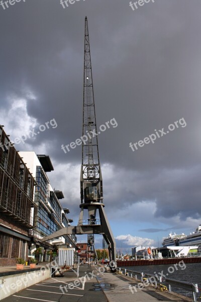 Crane Historically Port Building Hanseatic City