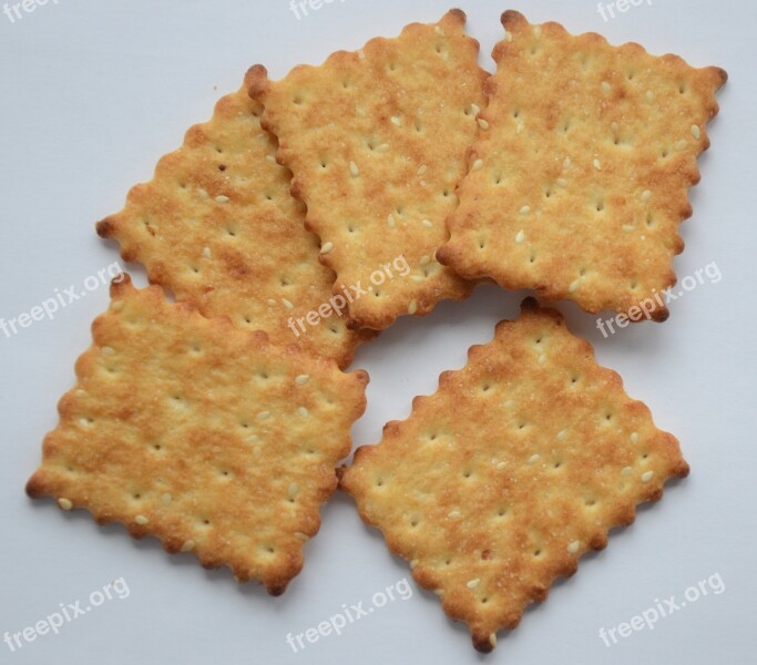 Cookies Cracker Breakfast Sesame Eat