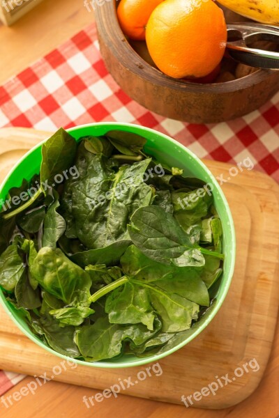 Spinach Vegetable Green Health Orange