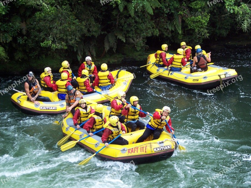 White Water Rafting Action Outdoors Fun Adventure