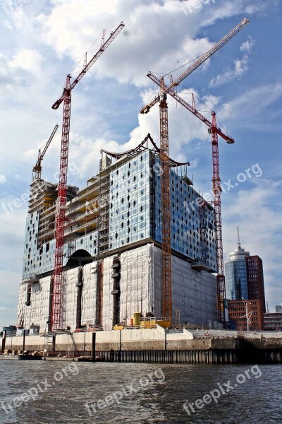 Elbe Philharmonic Hall Hamburg Harbour City Crane Architecture