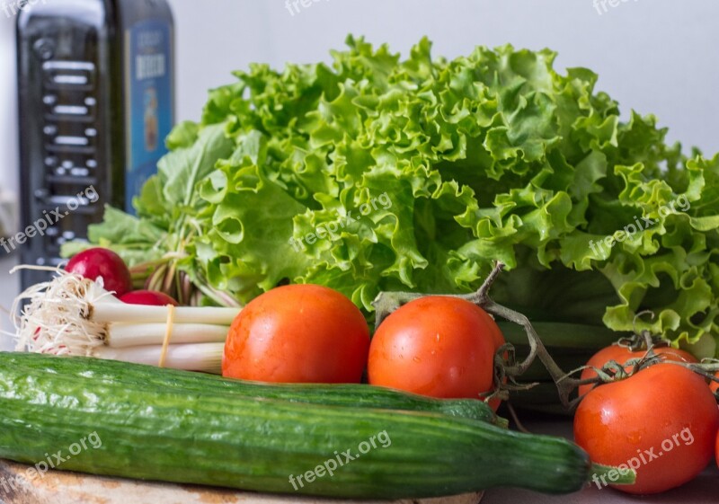 Tomatoes Vegetables Healthy Cucumber Tomato