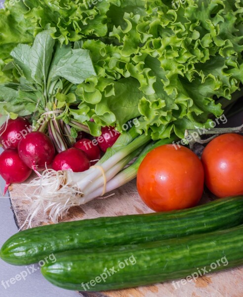 Tomatoes Vegetables Healthy Cucumber Tomato