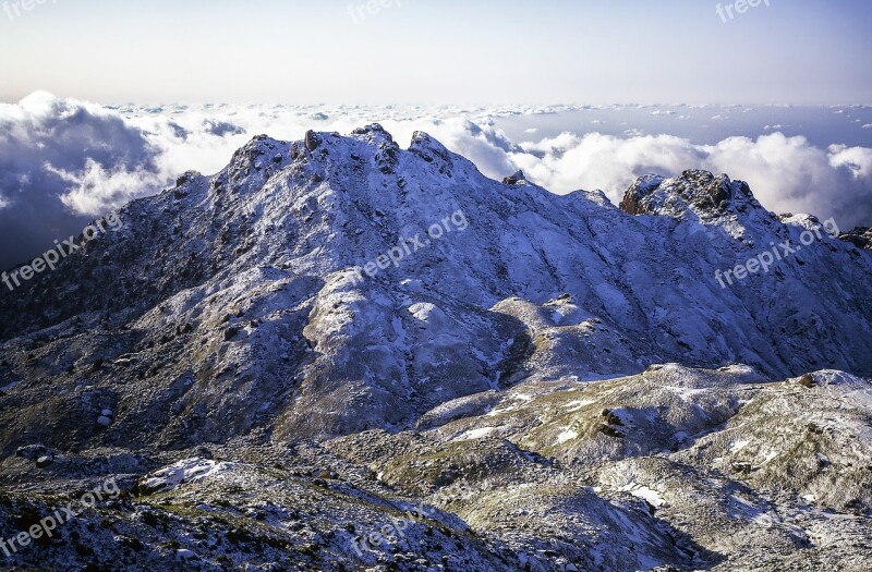 Mountain Snow Cloud 永田岳 Yakushima Island