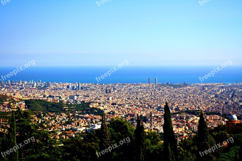 Barcelona Spain City Trip Catalonia Skyline