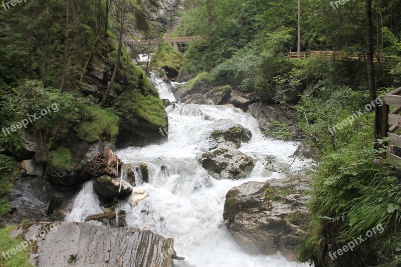 Clammy Water Gorge Nature Waterfall