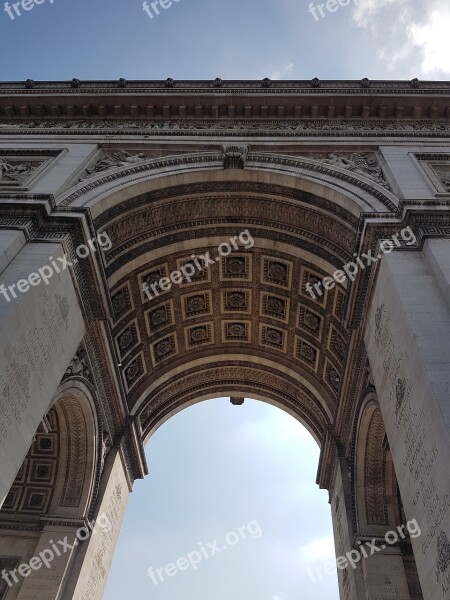 Arc De Triomphe Paris City Architecture Landmark