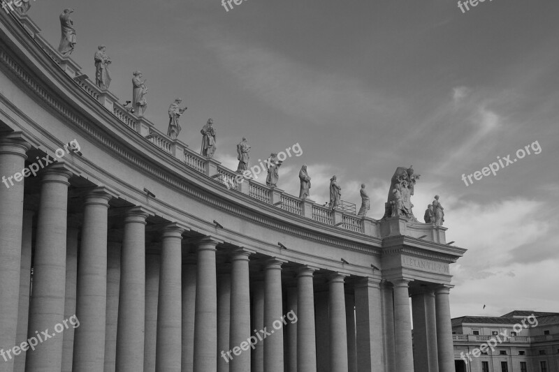 Architecture B W St Peter's Square Rome Italy