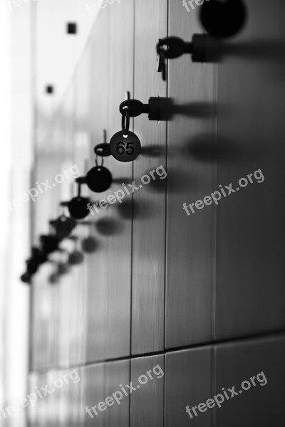 Lockers Keys Order Black And White Black White