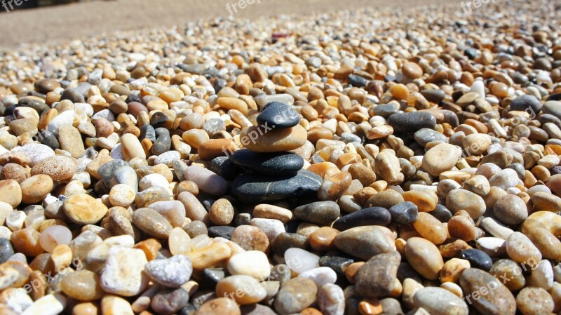 Pebble Beach Stones Nature Sea