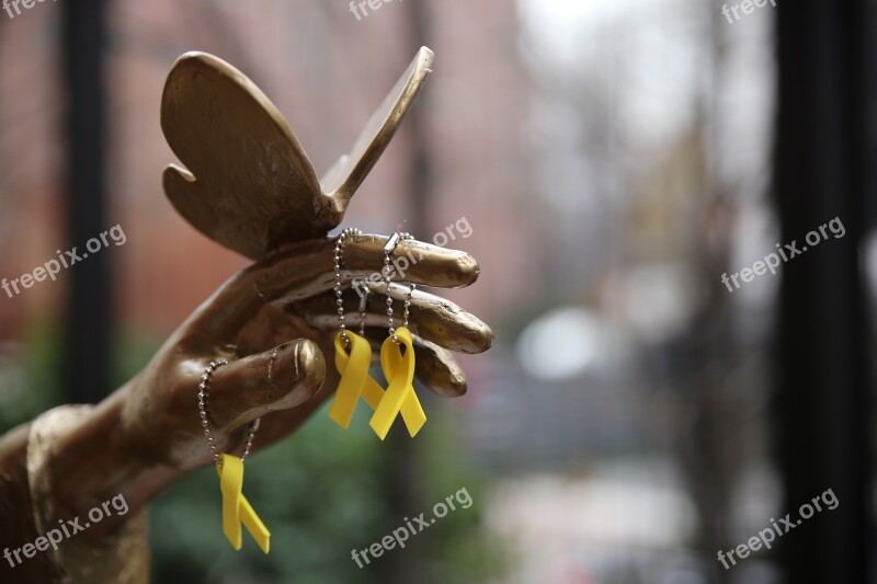 The Wait Butterfly Hope Ribbon Free Photos