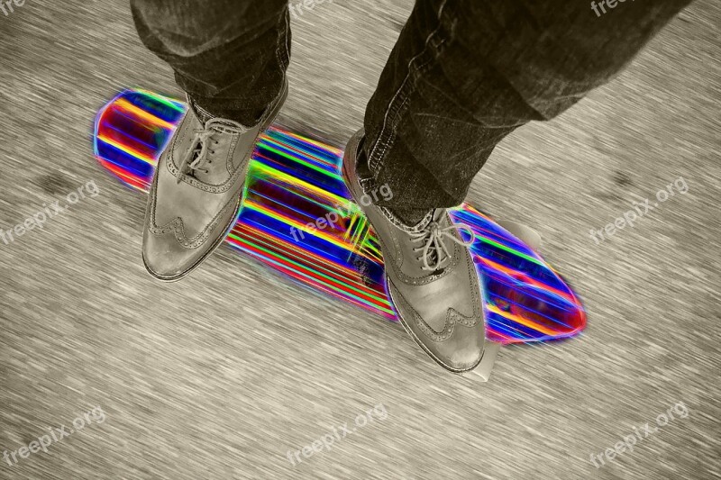 Skateboard Colorful Glow Skate Sport