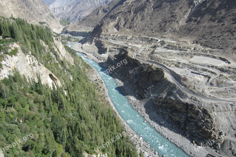 Scene Scenery Mountains Pakistan Journey