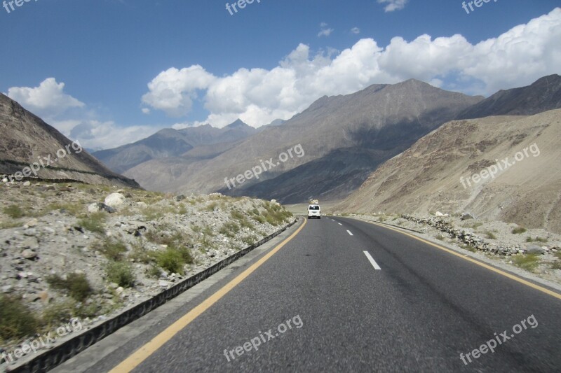 Road Scene Scenery Mountains Path