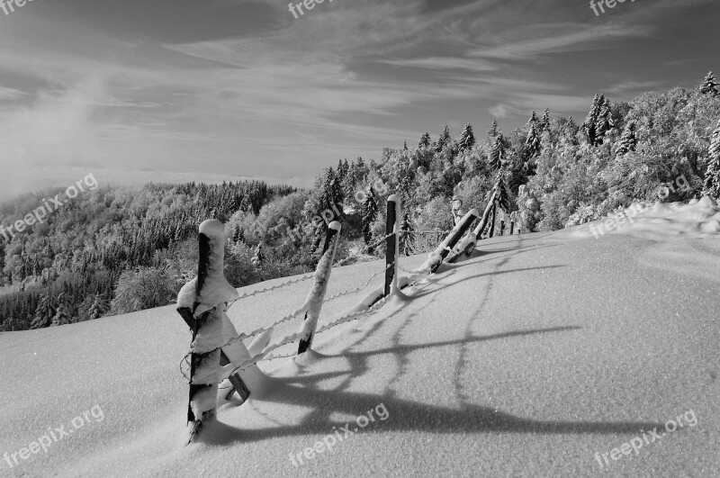 Traces Snow Summit Alps Nature