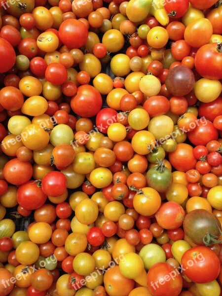 Tomatoes Vegetables Market Healthy Yellow