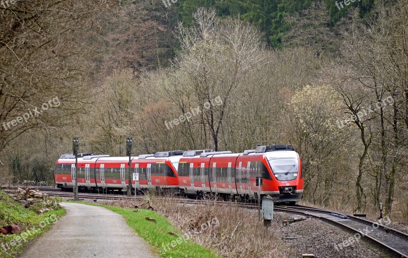 Regional Train Eifel Kylltal Narrow Valley Trier - Cologne