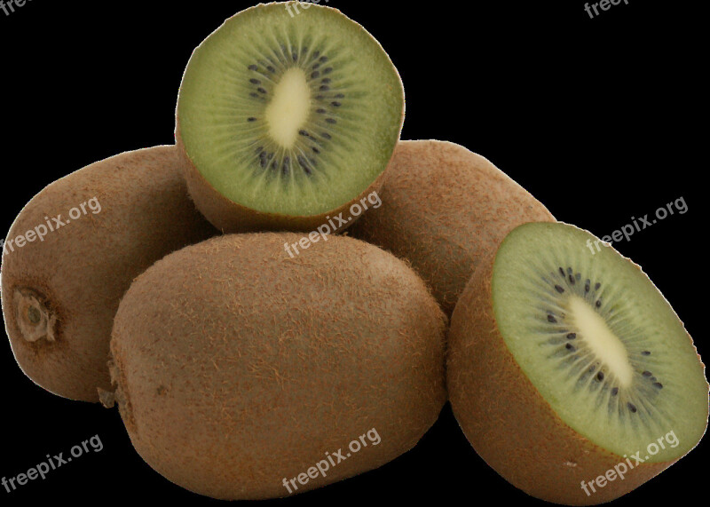 Fruit Kiwi Green Pips Fresh