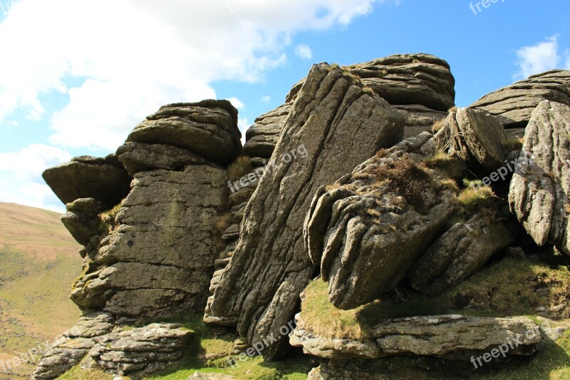 Tors Nature Stone Countryside Dartmoor