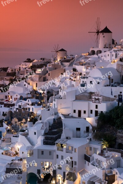 Greece Oia Sea Santorini Summer