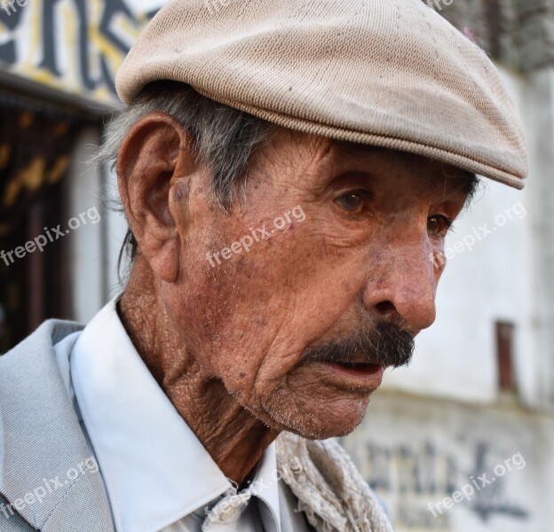 Man Elder Face Person Grandfather