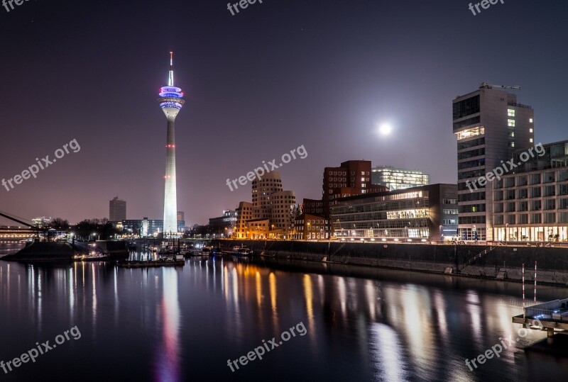 Düsseldorf Media Harbour Architecture Modern Port