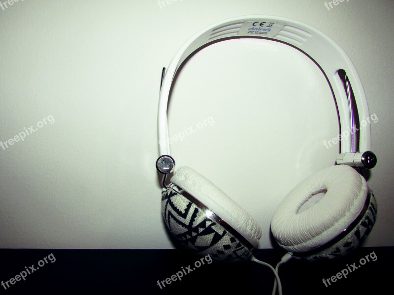 Headphones White Music Free Photos