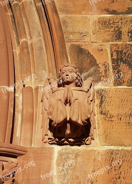 Stone Carving Ecclesiastical Angel Prayer Free Photos