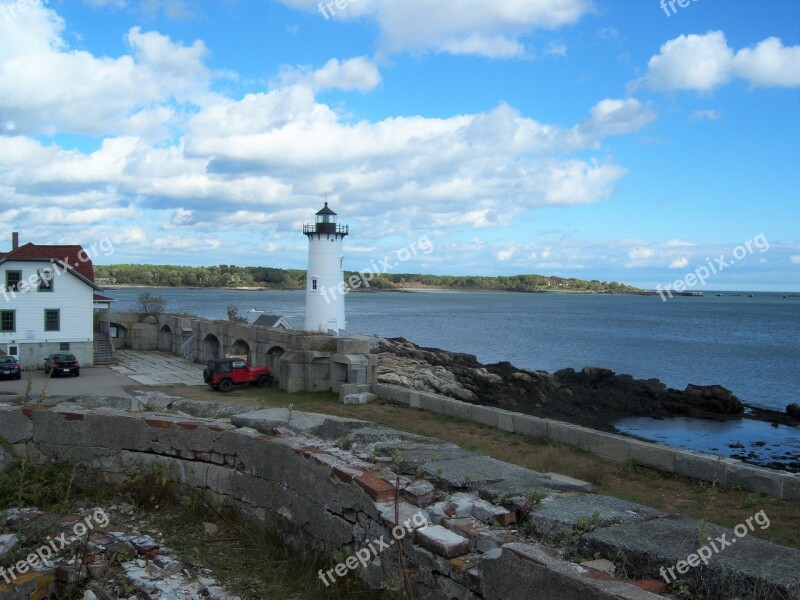 Coast Guard Lighthouse Portsmouth Marine Shoreline