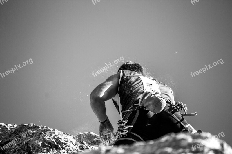 Rock Climbing Climber Hiking Mountain