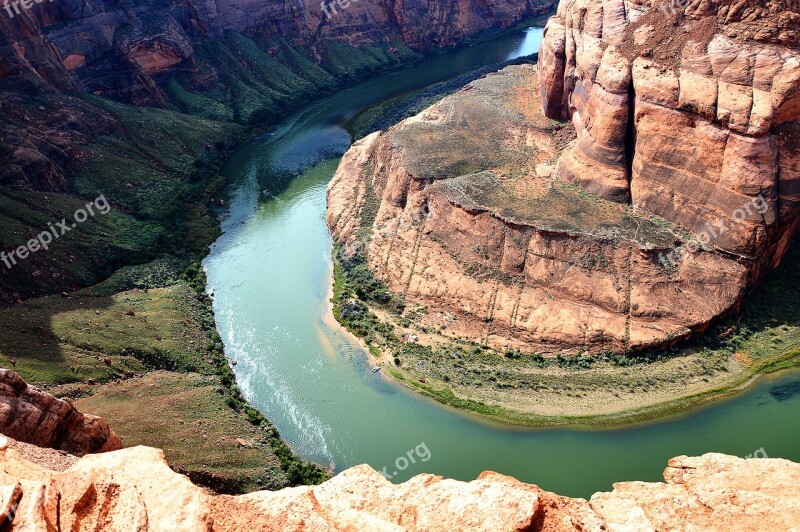 Usa Horseshoe Bend Arizona Colorado Page