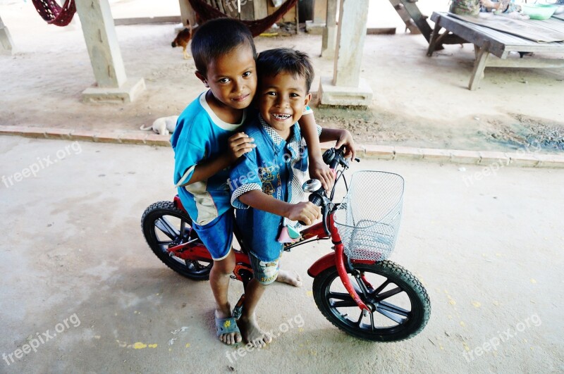 Cambodia Village Countryside Kid Child