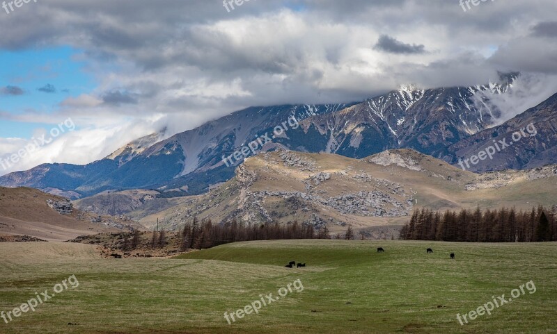 New Zealand South Island Southern Alps Castle Hill Cloud