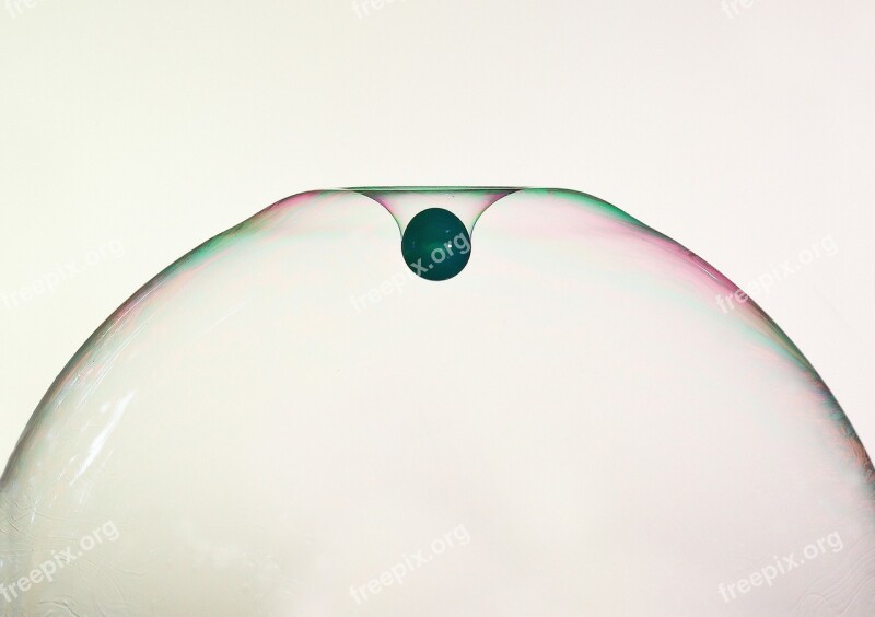 Soap Bubble Drop Of Water Wet Coloured Water Droplets Spray