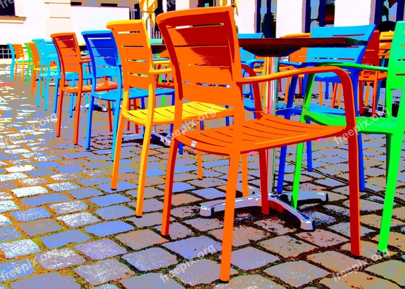 Chairs Chair Colorful Seat Metal