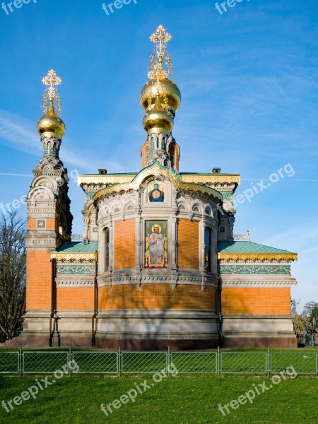 Darmstadt Hesse Germany Mathildenhöhe Russian Chapel