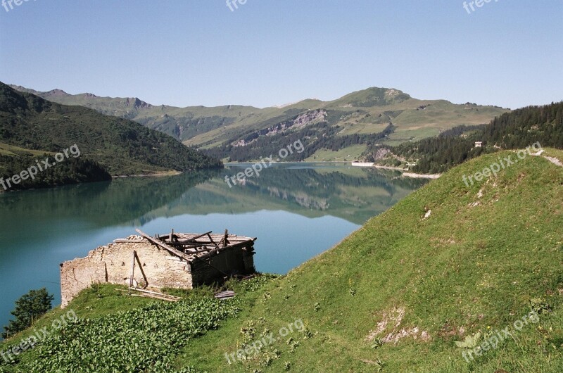 Nature Mountain Lake Dam Roselend