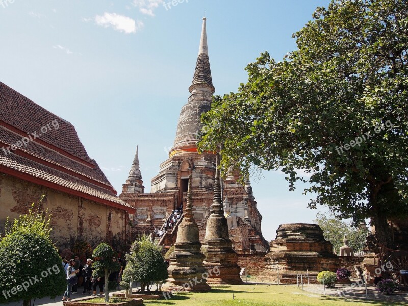 Measure Ayutthaya Pagoda Architecture Buddhism