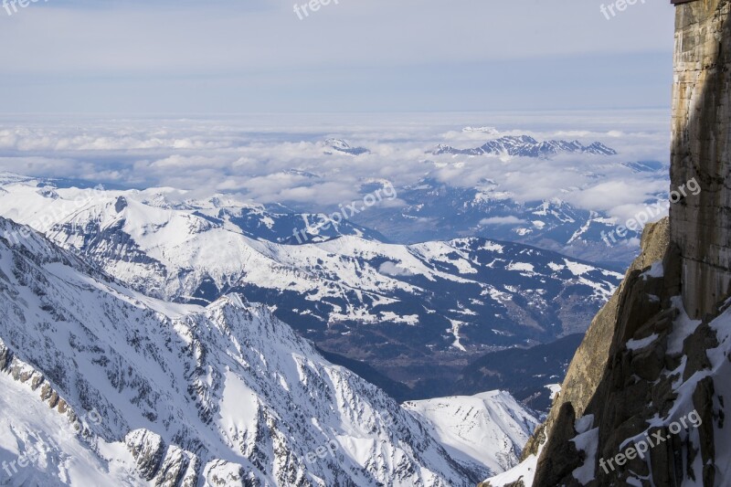 Alps Mountain Peaks Nature Snow