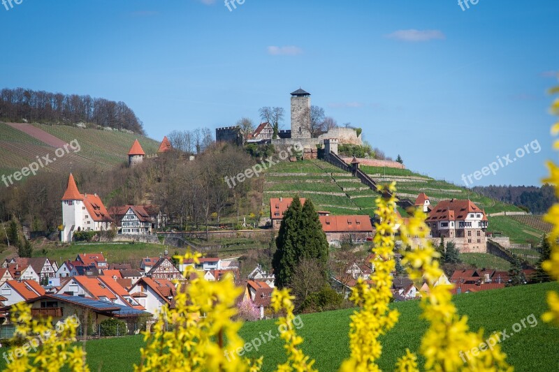 Beilstein Castle Ruin Middle Ages Baden Württemberg