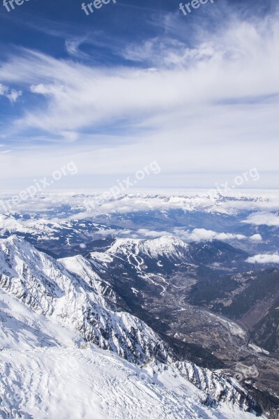 Alps Mountain Peaks Nature Snow