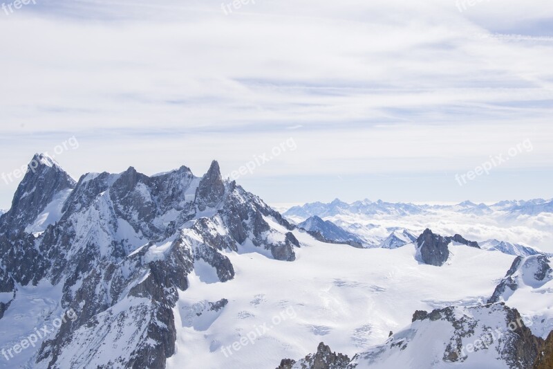 Alps Mountain Peaks Nature Snow