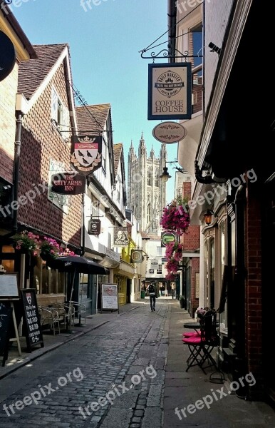 Street Shops Canterbury Cathedral Free Photos