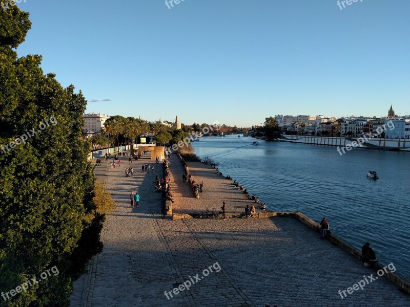 Seville Guadalquivir River Andalusia Spain