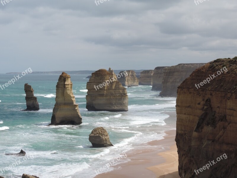 Twelve Apostles Great Ocean Road Australia Ocean Victoria