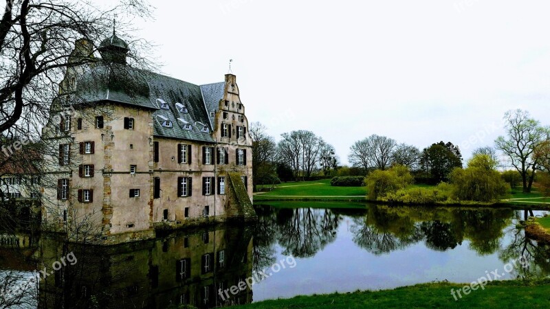 Castle Bodelschwingh Nordrhein-westfalen Architecture Cloudy