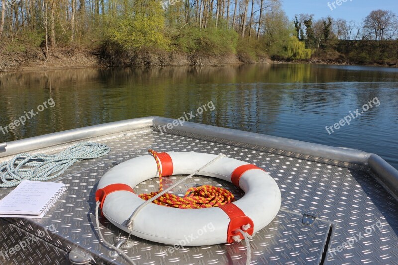 Lifebelt Ship Old Rhine Rescue Boat