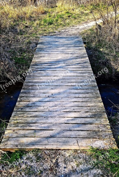 Landscape Bridge Web Trail Small Stream