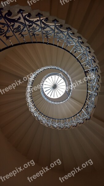 Stairs Spiral Queens-house Stairway Staircase