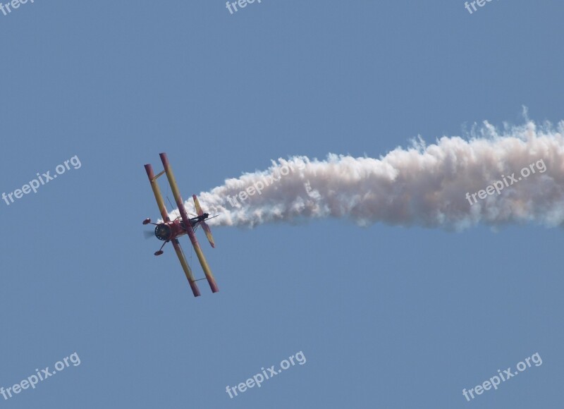 Tough Day At The Office Wing Walker Biplane Smoke Airplane